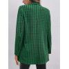 imageFloerns Womens Casual Long Sleeve Graphic Colorful Blazer Work Suit JacketsGreen Houndstooth