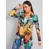 imageFloerns Womens Casual Long Sleeve Graphic Colorful Blazer Work Suit JacketsMulti Graffiti