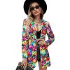 imageFloerns Womens Casual Long Sleeve Graphic Colorful Blazer Work Suit JacketsPurple Graffiti