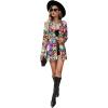 imageFloerns Womens Casual Long Sleeve Graphic Colorful Blazer Work Suit JacketsPurple Graffiti