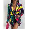 imageFloerns Womens Casual Long Sleeve Graphic Colorful Blazer Work Suit JacketsPurple Green Multi