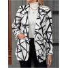 imageFloerns Womens Casual Long Sleeve Graphic Colorful Blazer Work Suit JacketsWhite Geo
