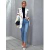 imageFloerns Womens Casual Long Sleeve Graphic Colorful Blazer Work Suit JacketsWhite Yellow Multi