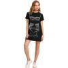 imageFloerns Womens Funny Lingerie Nightgown Cute Print Tshirt SleepdressBlack