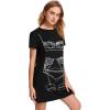 imageFloerns Womens Funny Lingerie Nightgown Cute Print Tshirt SleepdressBlack
