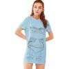 imageFloerns Womens Funny Lingerie Nightgown Cute Print Tshirt SleepdressBlue