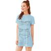 imageFloerns Womens Funny Lingerie Nightgown Cute Print Tshirt SleepdressBlue
