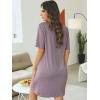 imageFloerns Womens Funny Lingerie Nightgown Cute Print Tshirt SleepdressDusty Purple