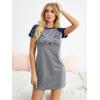 imageFloerns Womens Funny Lingerie Nightgown Cute Print Tshirt SleepdressGrey and Blue
