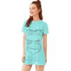 imageFloerns Womens Funny Lingerie Nightgown Cute Print Tshirt SleepdressLight Blue