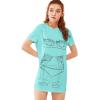 imageFloerns Womens Funny Lingerie Nightgown Cute Print Tshirt SleepdressLight Blue