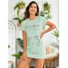 imageFloerns Womens Funny Lingerie Nightgown Cute Print Tshirt SleepdressMint Green