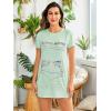 imageFloerns Womens Funny Lingerie Nightgown Cute Print Tshirt SleepdressMint Green