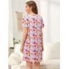 imageFloerns Womens Funny Lingerie Nightgown Cute Print Tshirt SleepdressPink Donuts Print