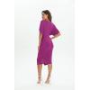 imageFloerns Womens Short Sleeve V Neck Twist Front Split Midi DressPurple Solid