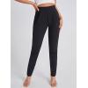 imageFloerns Womens Solid High Waist Tapered Ankle Stretch Work PantsBlack Solid