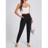 imageFloerns Womens Solid High Waist Tapered Ankle Stretch Work PantsBlack Solid