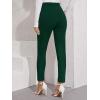 imageFloerns Womens Solid High Waist Tapered Ankle Stretch Work PantsDeep Green