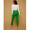 imageFloerns Womens Solid High Waist Tapered Ankle Stretch Work PantsGreen Solid