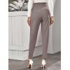 imageFloerns Womens Solid High Waist Tapered Ankle Stretch Work PantsMauve Purple