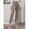 imageFloerns Womens Solid High Waist Tapered Ankle Stretch Work PantsMauve Purple
