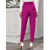 imageFloerns Womens Solid High Waist Tapered Ankle Stretch Work PantsRed Violet