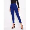 imageFloerns Womens Solid High Waist Tapered Ankle Stretch Work PantsRoyal Blue