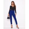 imageFloerns Womens Solid High Waist Tapered Ankle Stretch Work PantsRoyal Blue