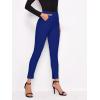 imageFloerns Womens Solid High Waist Tapered Ankle Stretch Work PantsRoyal Blue