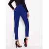 imageFloerns Womens Solid High Waist Tapered Ankle Stretch Work PantsRoyal Blue