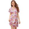 imageFloerns Womens Funny Lingerie Nightgown Cute Print Tshirt SleepdressPink Donuts Print