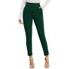 imageFloerns Womens Solid High Waist Tapered Ankle Stretch Work PantsDeep Green