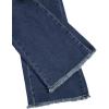 imageFloerns Girls Casual Ripped Frayed Split Hem Flare Bell Bottom Jeans Denim PantsBlue B