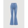 imageFloerns Girls Casual Ripped Frayed Split Hem Flare Bell Bottom Jeans Denim PantsLight Wash