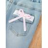 imageFloerns Girls Casual Ripped Frayed Split Hem Flare Bell Bottom Jeans Denim PantsPlain Blue
