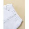 imageFloerns Girls Casual Ripped Frayed Split Hem Flare Bell Bottom Jeans Denim PantsWhite