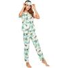 imageFloerns Womens Cartoon Print Short Sleeve Top with Long Pants Two Piece Pajama SetsAmulti2