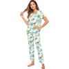 imageFloerns Womens Cartoon Print Short Sleeve Top with Long Pants Two Piece Pajama SetsAmulti2
