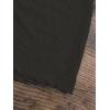 imageFloerns Womens Drawstring Front Split Hem Lettuce Trim Beach Cover Up SkirtBlack