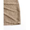 imageFloerns Womens Drawstring Front Split Hem Lettuce Trim Beach Cover Up SkirtKhaki