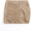 imageFloerns Womens Drawstring Front Split Hem Lettuce Trim Beach Cover Up SkirtKhaki