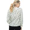 imageFloerns Womens Floral Print Long Sleeve High Neck Georgette Chiffon BlouseWhite Floral