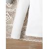 imageFloerns Girls Solid Puff Long Sleeve Round Neck Rib Knit Shirt Tee TopWhite Ivory