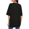 imageFloerns Womens Casual Basic Short Sleeve Loose TShirt Tee TopsA Black