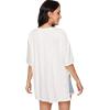 imageFloerns Womens Casual Basic Short Sleeve Loose TShirt Tee TopsA White