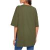 imageFloerns Womens Casual Basic Short Sleeve Loose TShirt Tee TopsArmy Green