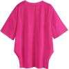 imageFloerns Womens Casual Basic Short Sleeve Loose TShirt Tee TopsB Hot Pink