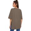 imageFloerns Womens Casual Basic Short Sleeve Loose TShirt Tee TopsBrown