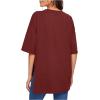 imageFloerns Womens Casual Basic Short Sleeve Loose TShirt Tee TopsBurgundy