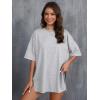 imageFloerns Womens Casual Basic Short Sleeve Loose TShirt Tee TopsLight Grey